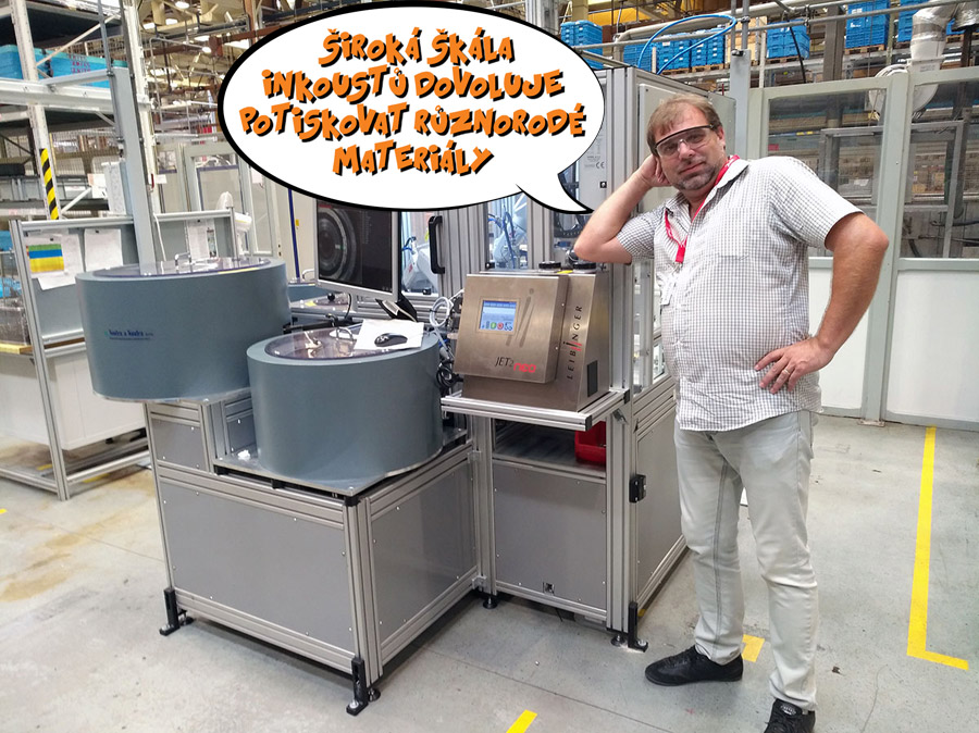 Identifikáciu solenoidov vyriešil inkjet JEt2Neo a špeciálny atrament